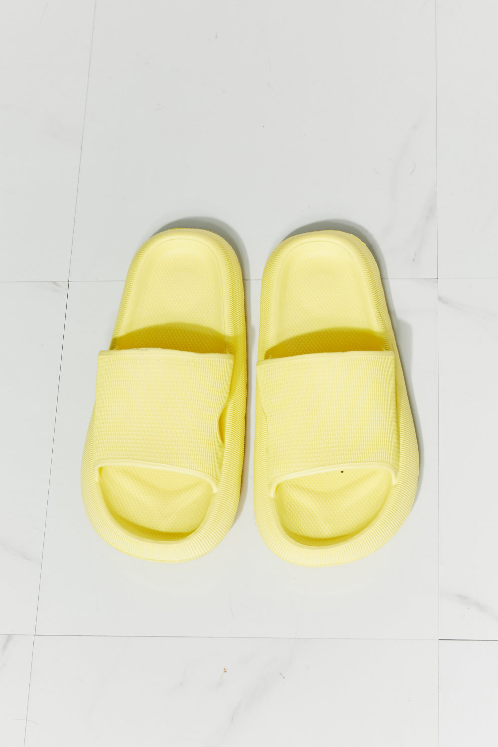 Arla Open Toe Slide in Yellow